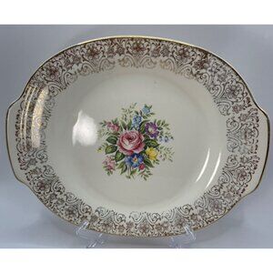 Triumph Limoges Platter Rosalie 22K Gold Trim